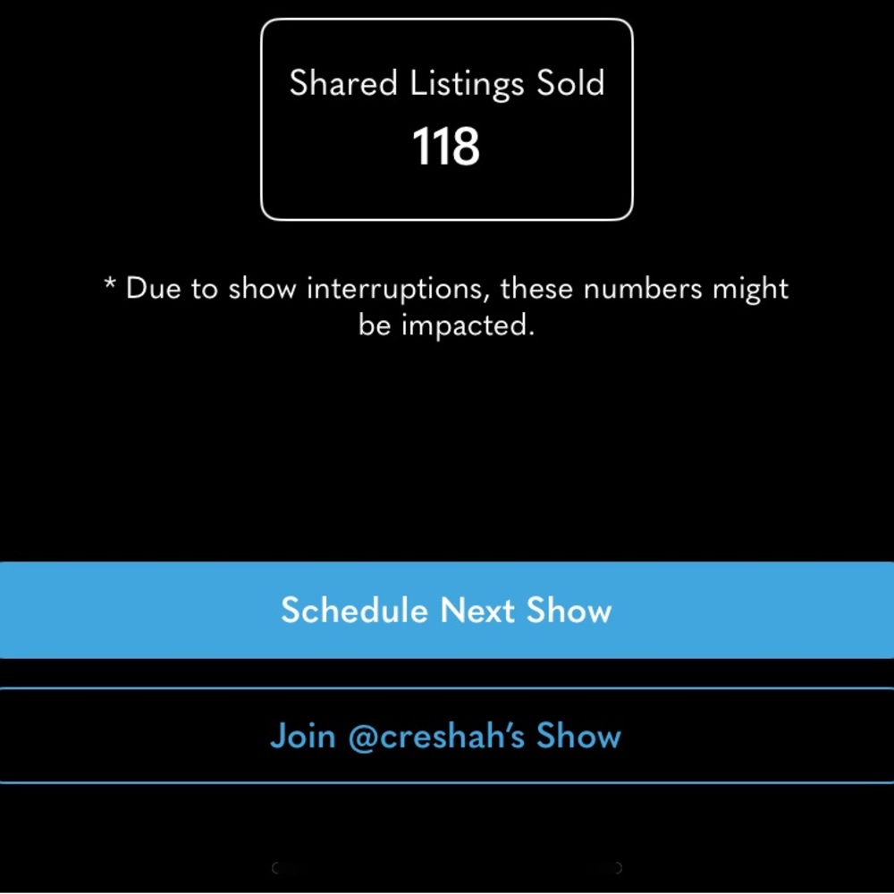 STAT Per SHOW (not including the first show on some days)